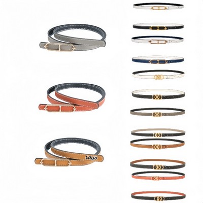 Women's Luxury Minimalist Decorative Thin Belt Double-Sided Versatile Waist-Cinching