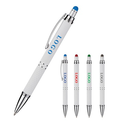 2-in-1 Stylus Retractable Ballpoint Metal Pen for Touch Screen