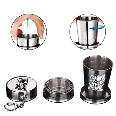 MOQ 20 Stainless Steel Portable Folding Cup