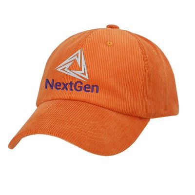 6 Panel Unstructured Corduroy Cap