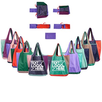 Large-capacity Stylish Color-block Handbag