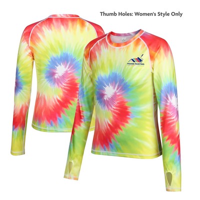 Custom Raglan Workout Long Sleeve Shirt With Flatlock Seams (Full Color)