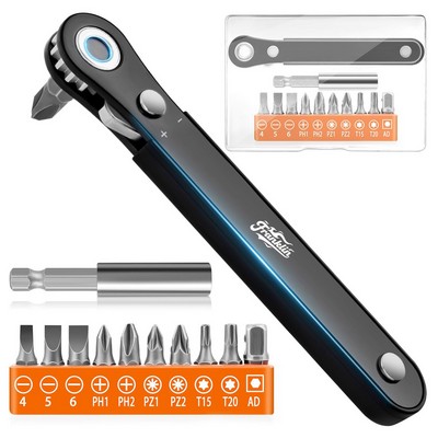 MOQ 10 12-In-1 Compact Ratchet Screwdriver