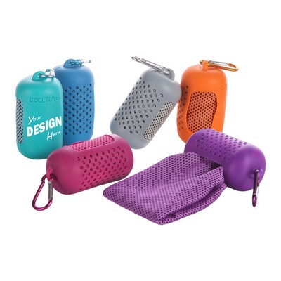 Cooling Towel with Silicone Storage Case