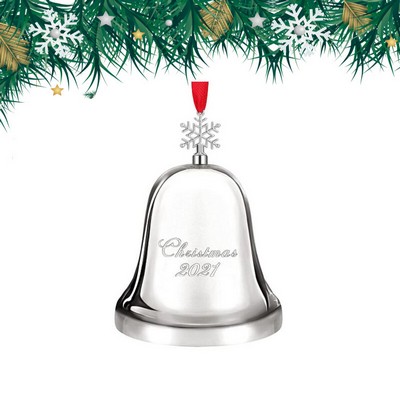 Christmas Bell 2025, Annual Silver Bell Christmas Ornaments for Tree Hanging Decorations