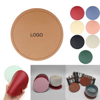 PU Leather Heat-Resistant Coffee Coaster