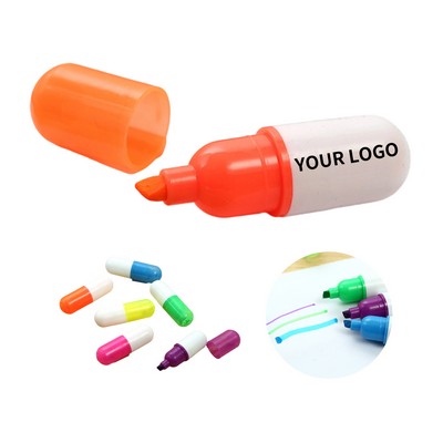 Mini Pill Style Pocket Highlighter Pen