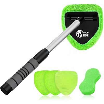 Car Windshield Cleaning Kit Tool 4 Microfiber Pads