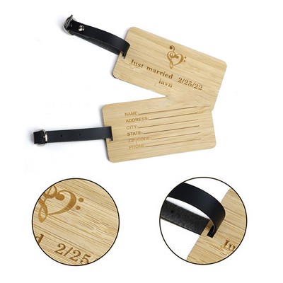 Wooden Luggage Tag