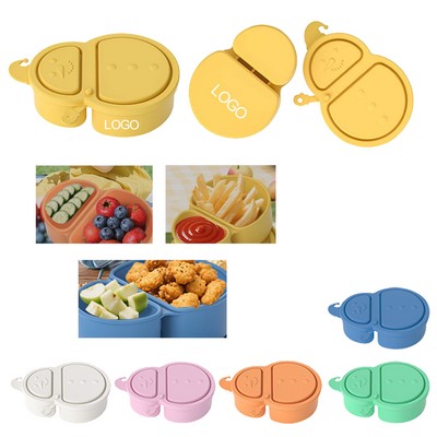 Silicone Snack Container with Lid Divided