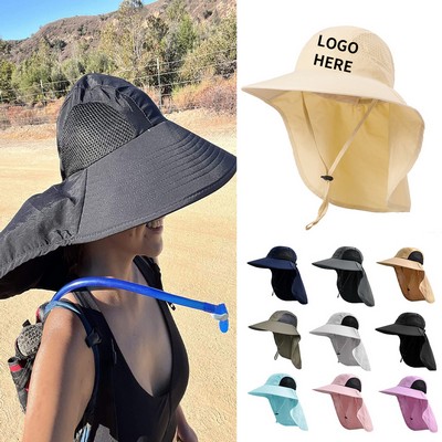 Extra-Wide Brim Sun Shield with Neck Guard