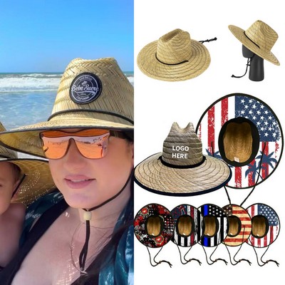 Personalized Eco-Friendly Straw Lifeguard Cap