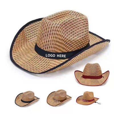 Extra-Wide Rimmed Western Straw Hat
