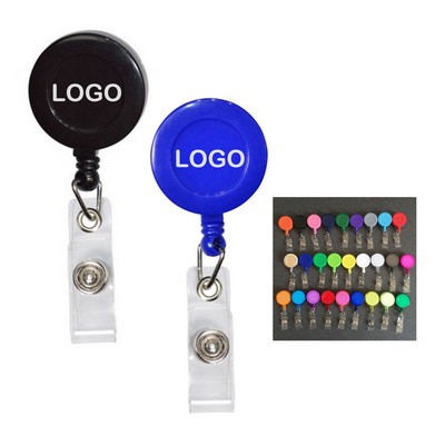 Retractable Round Badge Reel Holder
