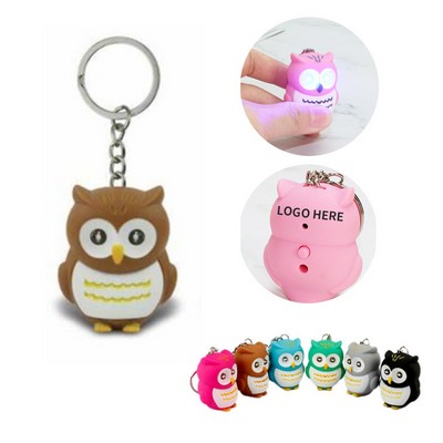 Wise Owl LED Audio Keychain