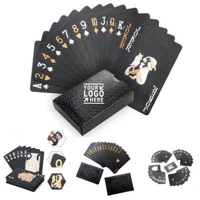 Cool Black Foil Poker Playing Card