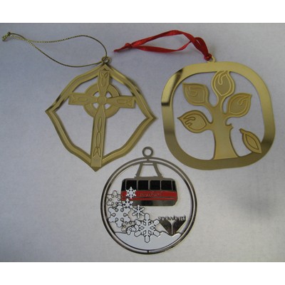 3 ½" Etched Ornaments