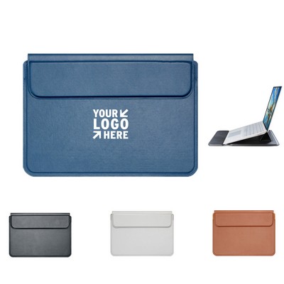 Foldable PU Leather Stand Laptop Sleeve Bag