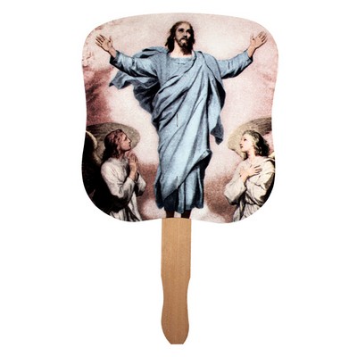 Stock Design Hand Fan-Resurrection Of Jesus, Full Color Digital