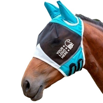 Horse Fly Mask with Ears UV Shield Mesh Protection