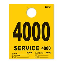4000-4999 Heavy Brite™ Yellow Premium Service Dispatch Number Tag