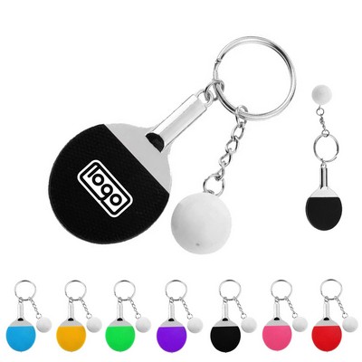 Table Tennis Racket Key Chain