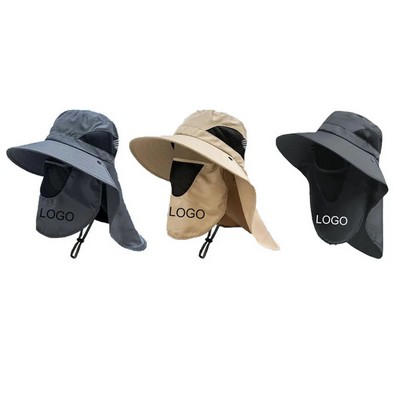 Sun Protection Wide Brim Bucket Hat