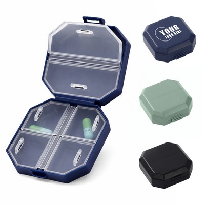Six Compartment PP Pill Organizer Box