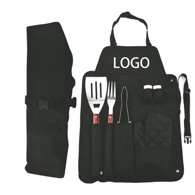 Outdoor Apron Bbq Tool Set