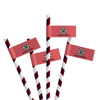 1" x 1.5" Straw Flags Style A
