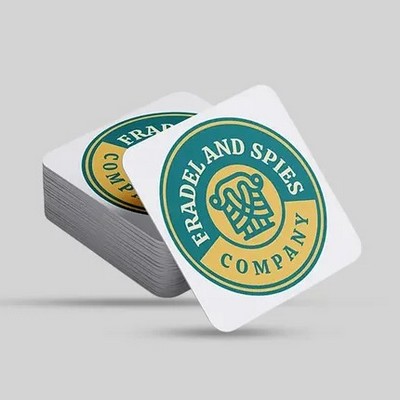 Custom Square Paper Coaster - 3.5" Dia x 40 pt