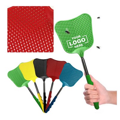 Fly Swatter Stainless Steel Manual Long Handle Plastic Mesh Mosquito Swatters