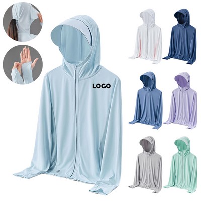 Cooling Silk UV Protection Hooded Sun Shirt (XS)