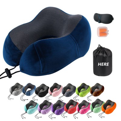 Memory Foam Travel Pillow Eye Mask