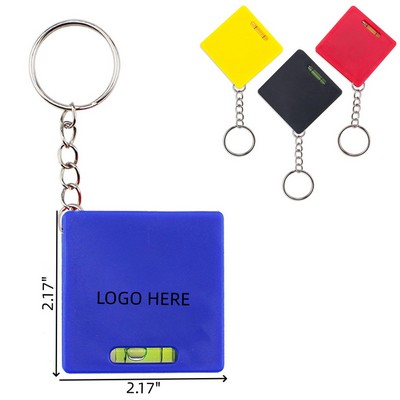 Mini Keychain with Tape Measure and Bubble Level