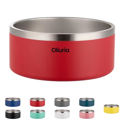 64 Oz. Stainless Steel Dog Bowl