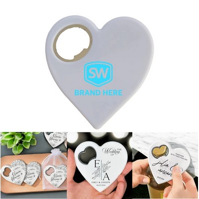 Magnetic Heart Shaped Bottle Opener