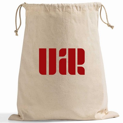 6oz Cotton Canvas Drawstring Pouch - 10" x 12"
