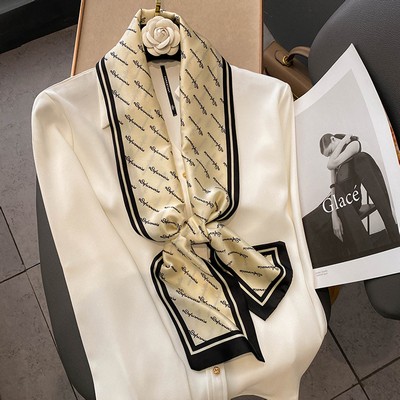 Custom 5.9" x 59" Long Silk Like Hair Wrap Women's Fashion Bandana