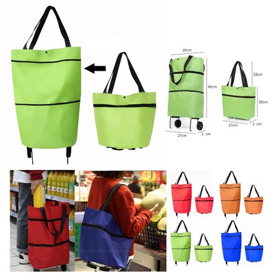 Foldable Shopping Bag With Wheels