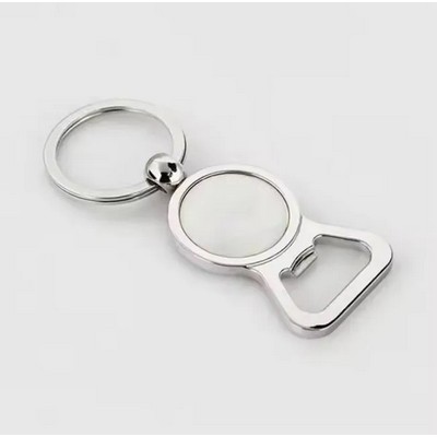Epoxy Dome Bottle Opener Key Ring
