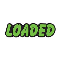 "LOADED" Green/Black Die-Cut Slogan Vinyl Sticker