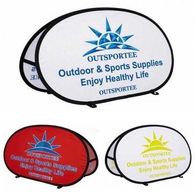 Pop Up Foldable Display Portable A Frame Sideline Banner