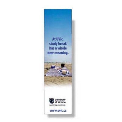 Stock .010 White Plastic Bookmark (1.44"x5.5"), Digital Full Color Imprint