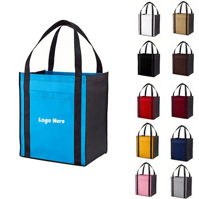Large Non-Woven Grocery Tote Bag w/ Pocket