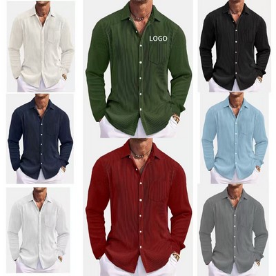 Vertical Striped Long Sleeve Shirt