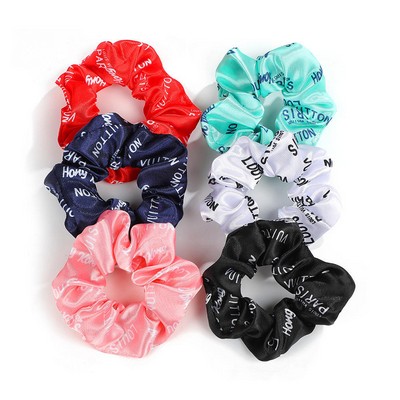 Full Color Satin Hair Scrunchie