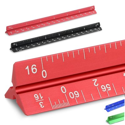 6" Small Pocket Architectural Aluminum Triangular Scale Ruler