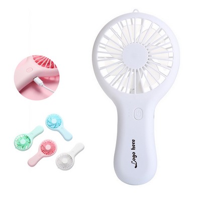 Rechargeable Handheld Fan With Carabiner