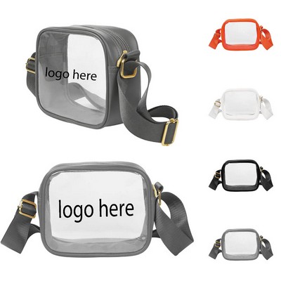 Transparent PVC Crossbody Stadium Bag